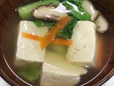 豆腐と青梗菜のスープ